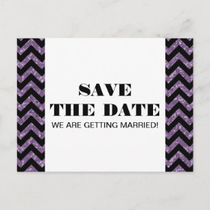 Postale Faire-part Carte de sauvegarde de date de mariage à paillette