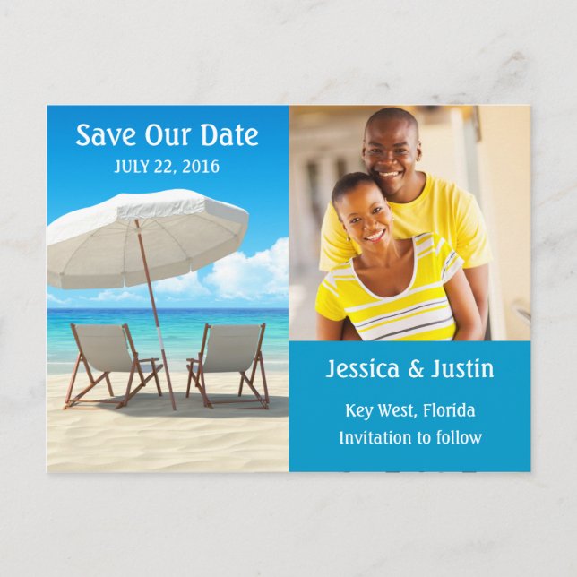 Postale Faire-part Carte de sauvegarde de date de mariage avec photo  (Devant)