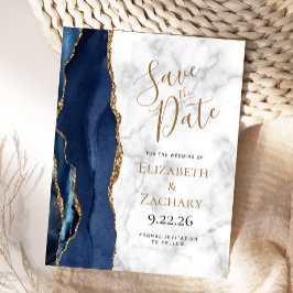 Postale Faire-part Carte de sauvegarde de date de mariage en marbre b