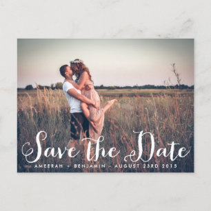 Postale Faire-part Carte de sauvegarde de date de photo Rustique Capr