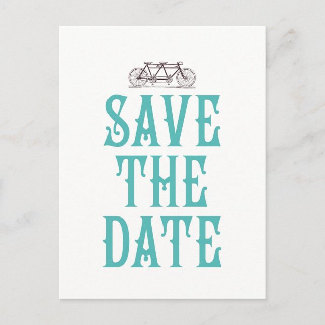 Postale Faire-part Carte de sauvegarde de date pour bicyclette constr (Devant)