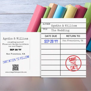 Postale Faire-part Carte d'emprunt de livre de bibliothèque Carte pos