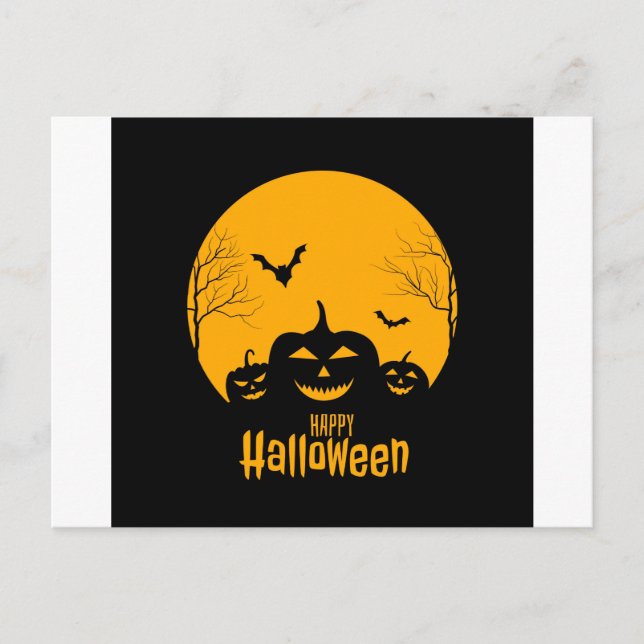 Postale Faire-part Carte d'halloween (Devant)
