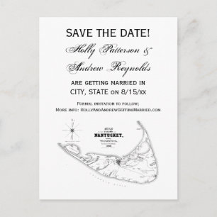 Postale Faire-part Carte Vintage de l'île Nantucket