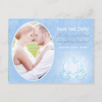 Chariot de Cendrillon Date de Mariage Photo Carte