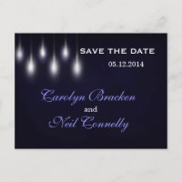 Deep Navy Blue Steet Lights Enregistrer la carte D