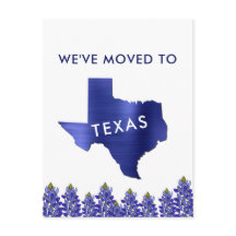 Déménagement à Bluebonnet État Texas Carte Nouvell