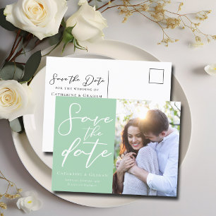 Postale Faire-part Élégante carte de sauvegarde de photo de couple ve