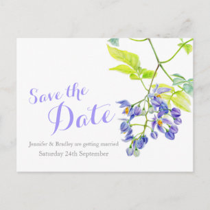 Postale Faire-part Enregistrer la date de la carte de mariage de vign