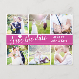 Postale Faire-part ENREGISTRER LA DATE Mariage Berry 6 PHOTO Carte po