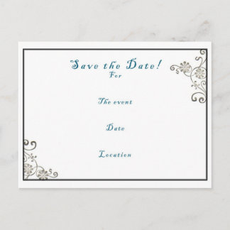 Postale Faire-part enregistrer la date remplir en blanc- style carte 