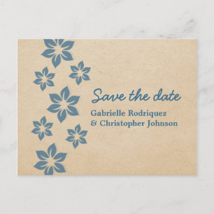 Postale Faire-part Flore tropicale Enregistrer la date Carte postale,