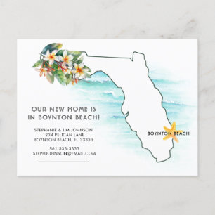 Postale Faire-part Floride Carte Ocean Waves Nouveau Accueil