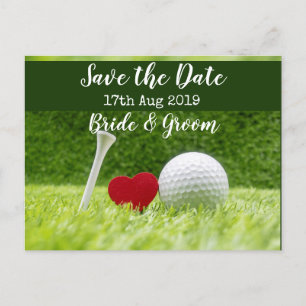 Postale Faire-part Golf Enregistrez la date pour carte d'invitation d