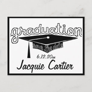 Postale Faire-part Graduation Enregistrer La Carte Date