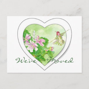 Postale Faire-part Hummingbird Nouvelle adresse, Nouvelle carte posta