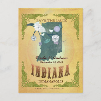 Postale Faire-part Jaune pastel Enregistrer la date - Carte avec de b
