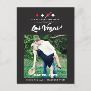 Postale Faire-part Las Vegas Mariage Photo Enregistrer la date Carte 