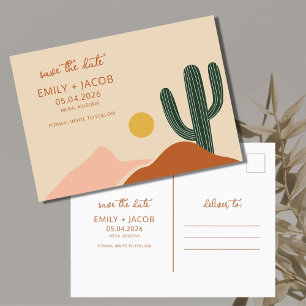 Postale Faire-part Mariage Bohème au Désert Économique Carte de Préav