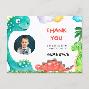 Postale Faire-part Merci d'être venu à ma fête d'anniversaire carte p