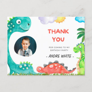 Postale Faire-part Merci d'être venu à ma fête d'anniversaire carte p
