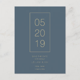 Postale Faire-part Minuit bleu minimaliste Enregistrer la carte posta