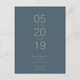 Postale Faire-part Minuit bleu minimaliste Enregistrer la carte posta