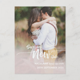 Postale Faire-part Modifier La Date Mariage Photo Overlay Carte Posta