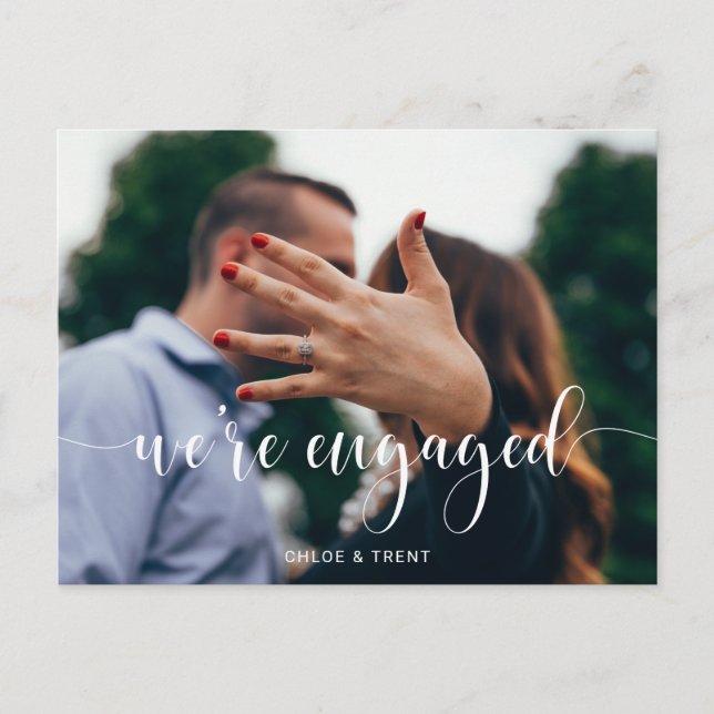Postale Faire-part Nous sommes fiancés Carte de fiançailles (Devant)