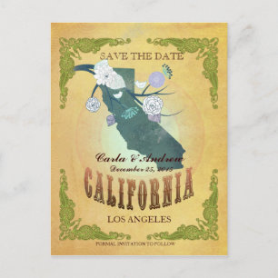 Postale Faire-part Pastel Jaune Save The Date - Carte Avec De Jolies
