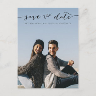 Postale Faire-part Photo manuscrite Enregistrer la date   Carte posta