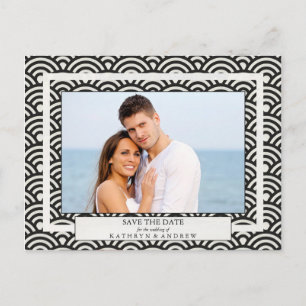 Postale Faire-part Photographie de carte de sauvegarde de date avec v