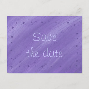 Postale Faire-part Purple Hearts sur Blended Purple Save Date Carte p