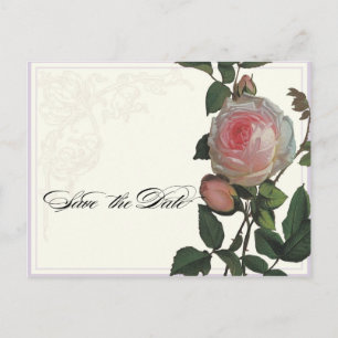 Postale Faire-part Rose botanique, Lilac Enregistrer la date Carte po