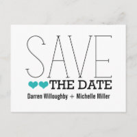 Sassy Typographie Enregistrer la date Carte postal