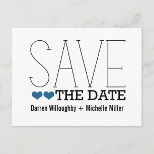 Postale Faire-part Sassy Typographie Enregistrer la date Carte postal