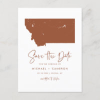Terracotta Montana Carte Script moderne Enregistre