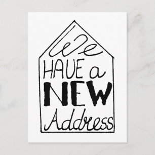 Postale Faire-part Traitement Nouvelle carte d'adresse