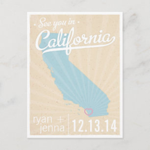 Postale Faire-part Voir en Californie Enregistrer la date Carte posta