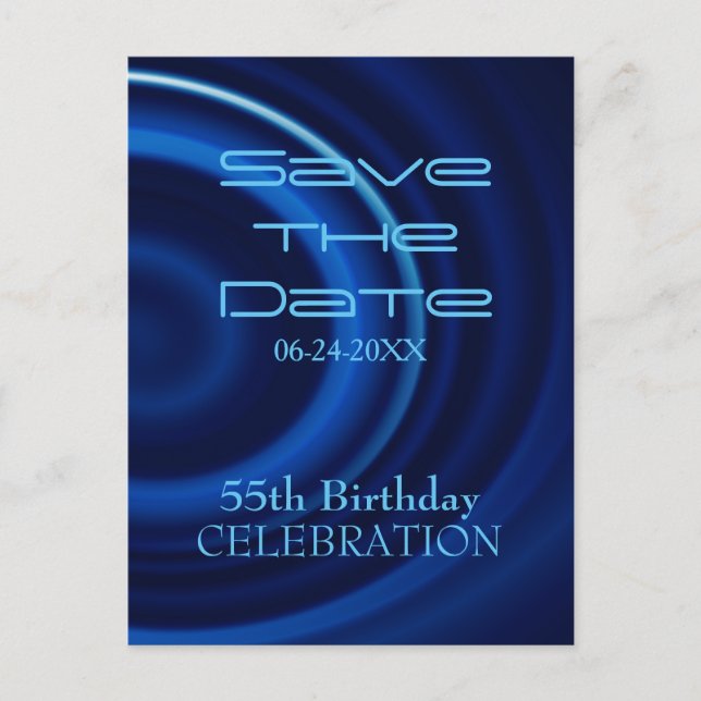 Postale Faire-part Vortex 55e anniversaire Enregistrer la date Carte  (Devant)