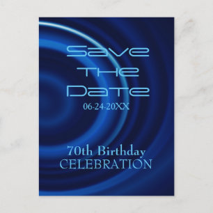 Postale Faire-part Vortex 70e anniversaire Enregistrer la date Carte