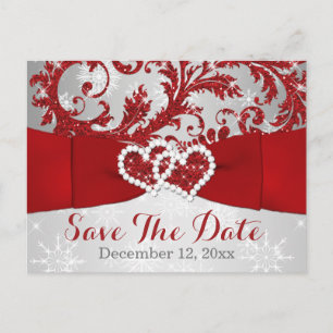 Postale Faire-part Winter Wonderland Enregistrer la date Carte postal