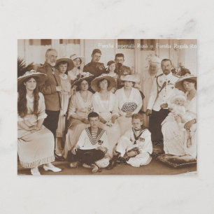 Postale Famille tsar de Russie & royaux Roumanie Carte pos