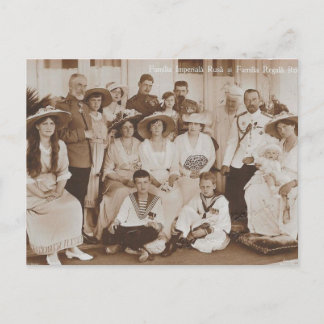 Postale Famille tsar de Russie & royaux Roumanie Carte pos