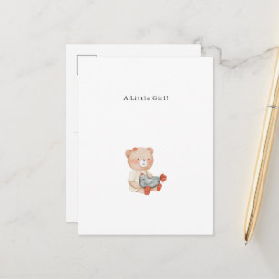Postale Félicitations Petite Fille Carte de Naissance Nouv