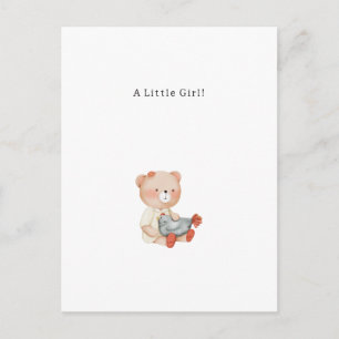 Postale Félicitations Petite Fille Naissance Carte de Nouv