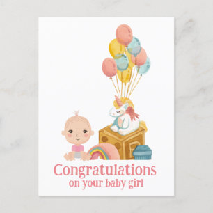 Postale Félicitations pour votre carte fille