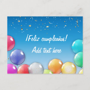 Postale ¡Feliz cumpleaños ! Carte d'anniversaire espagnole