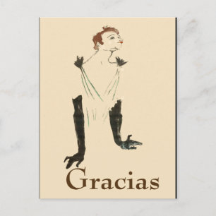 Postale Femme Blonde,  Merci, changer le texte Carte posta