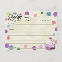 Fête des mariées de la carte de recette Polka dot